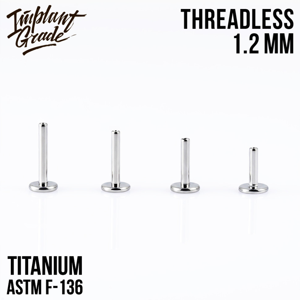 Ножка без резьбы 1.2 мм (16 G), основа 4 мм