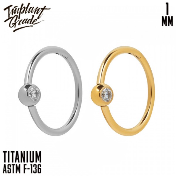 Кольцо-кликер Globe 1 мм (18 G)