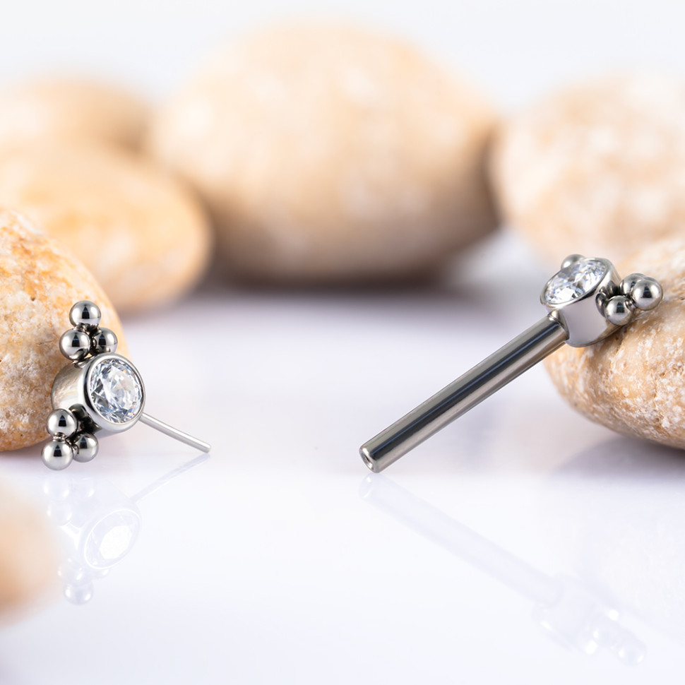 Штанга для пирсинга груди безрезьбовая Winx 1.6 мм (14 G)