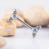 Штанга для пирсинга груди безрезьбовая Winx 1.6 мм (14 G)