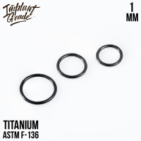 Кольцо-кликер Black 1 мм (18 G)