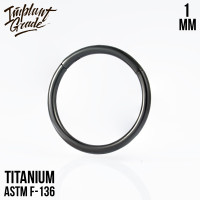 Кольцо-кликер Black 1 мм (18 G)