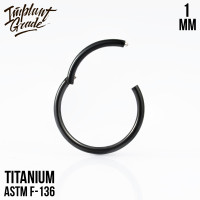 Кольцо-кликер Black 1 мм (18 G)