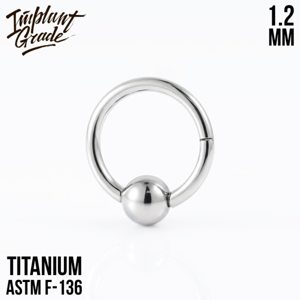 Кольцо-кликер с шаром 1.2 мм (16 G)