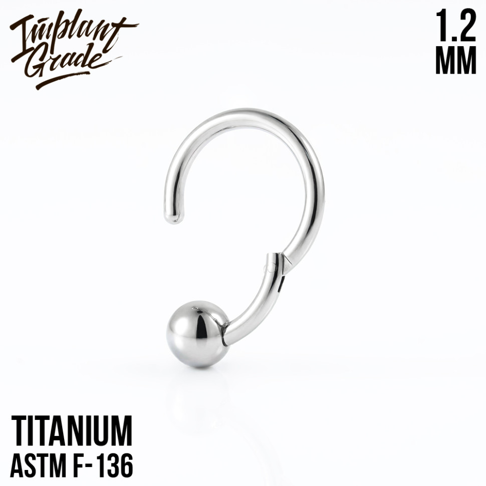 Кольцо-кликер с шаром 1.2 мм (16 G)