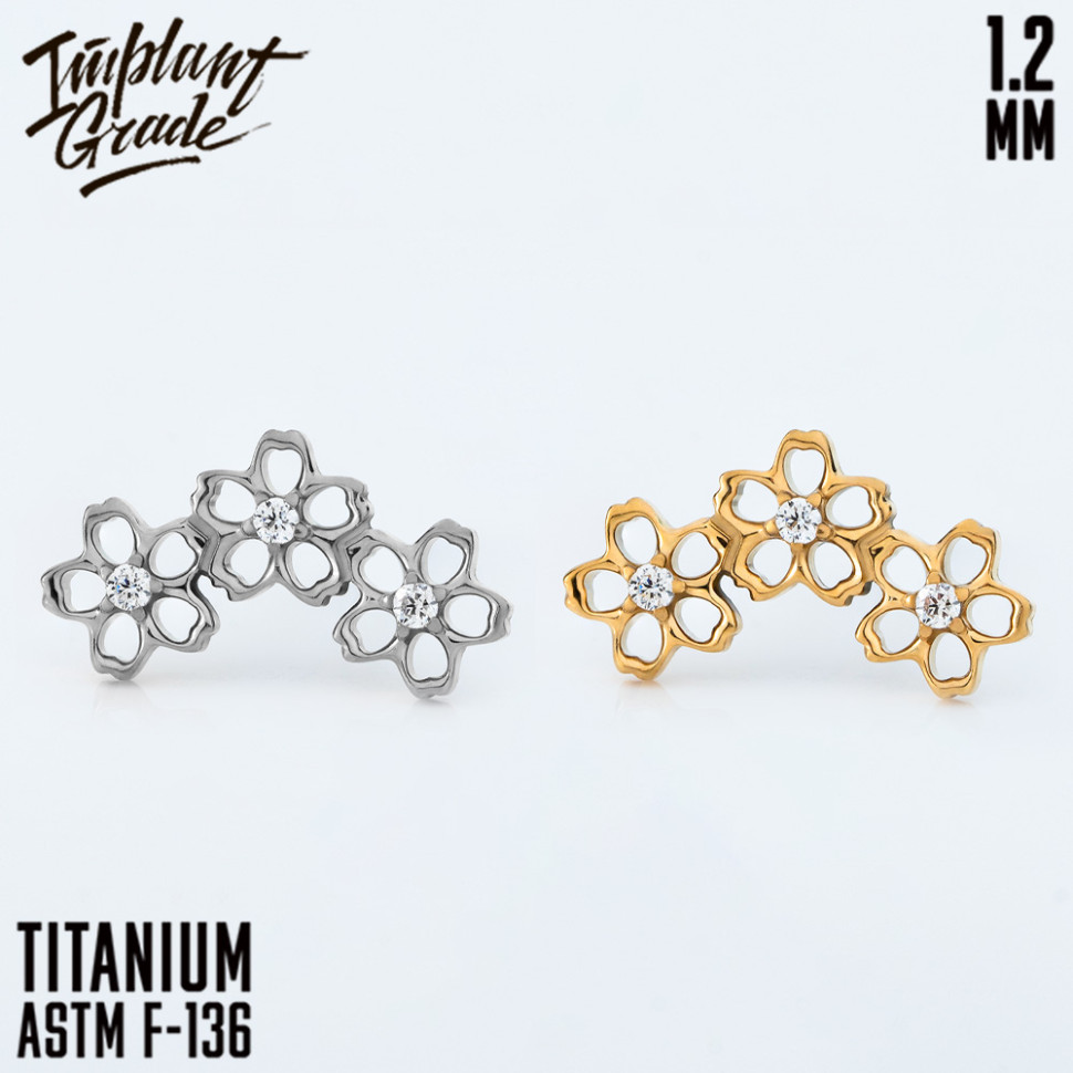 Накрутка Hollow 3 Flowers 1.2 мм