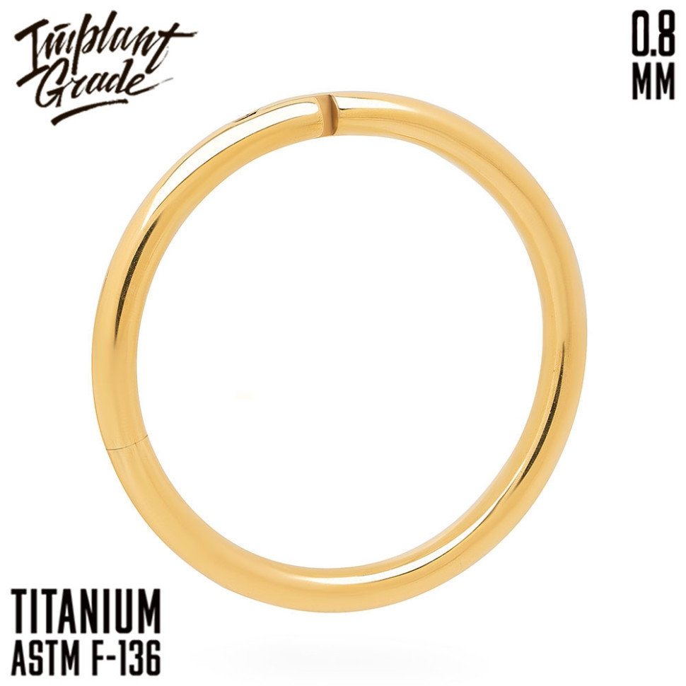 Кольцо-кликер Gold 0.8 мм (20 G)