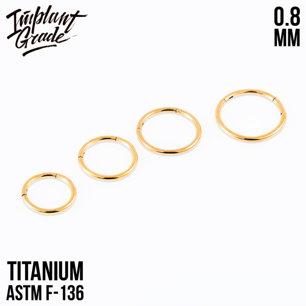 Кольцо-кликер Gold 0.8 мм (20 G)