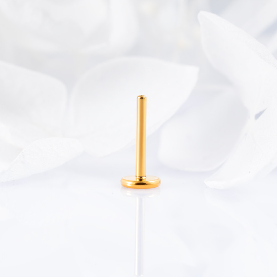 Ножка без резьбы Gold 1 мм (18 G), основа 4 мм