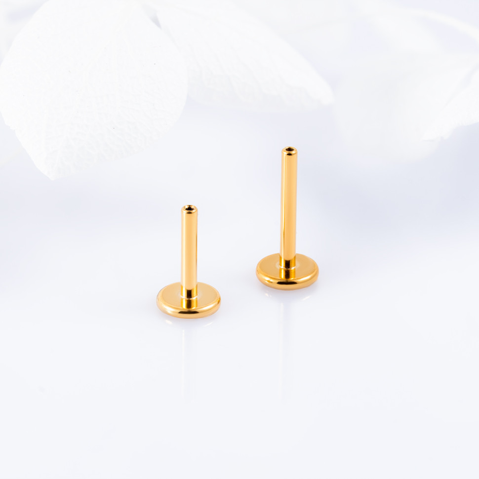 Ножка без резьбы Gold 1 мм (18 G), основа 4 мм