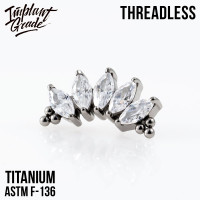 Топ 5 К Bead Marquise безрезьбовой