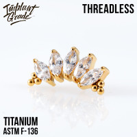 Топ 5 К Bead Marquise безрезьбовой