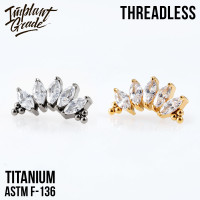 Топ 5 К Bead Marquise безрезьбовой