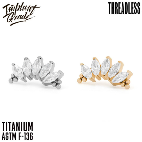 Топ 5 К Bead Marquise безрезьбовой