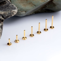 Ножка без резьбы Gold 1.2 мм (16 G), основа 4 мм Ножка без резьбы Gold 1.2 мм (16 G), основа 4 мм