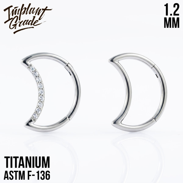 Кольцо-кликер Moon 1.2 мм (16 G)