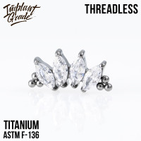 Топ 4 К Bead Marquise безрезьбовой