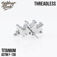 Топ 4 К Bead Marquise безрезьбовой