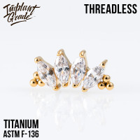 Топ 4 К Bead Marquise безрезьбовой