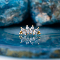 Топ 4 К Bead Marquise безрезьбовой