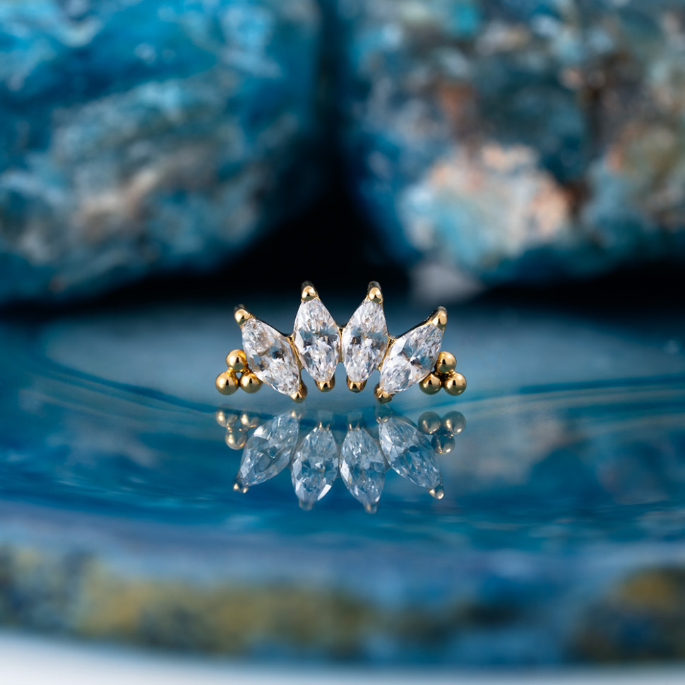 Топ 4 К Bead Marquise безрезьбовой