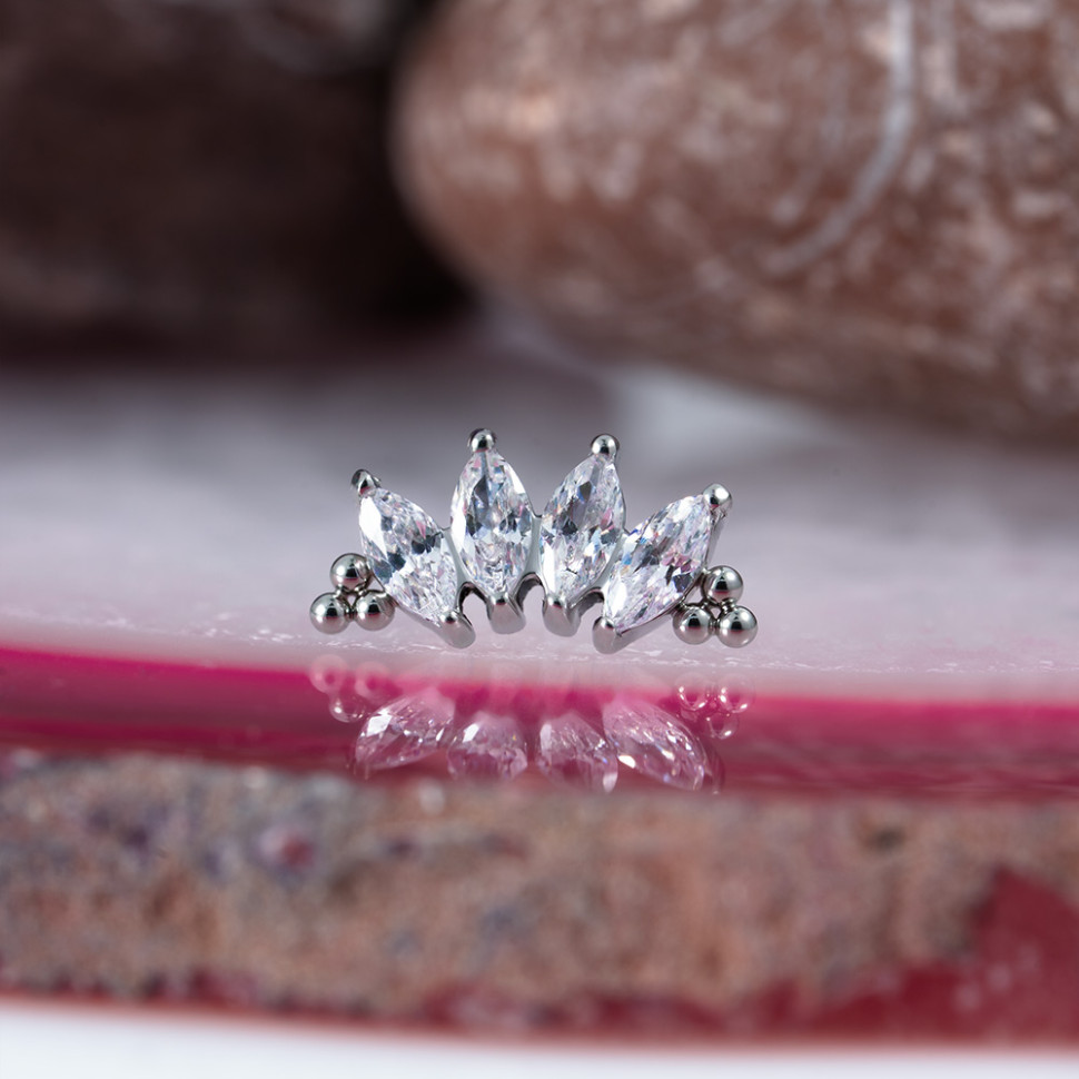 Топ 4 К Bead Marquise безрезьбовой