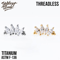 Топ 4 К Bead Marquise безрезьбовой