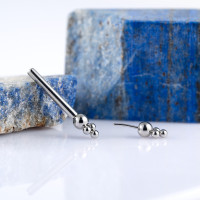 Штанга для пирсинга груди безрезьбовая Lucy 1.6 мм (14 G)