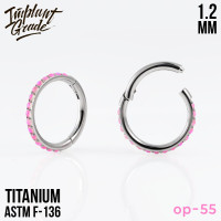 Кольцо-кликер Twilight с опалом 1.2 мм (16 G)