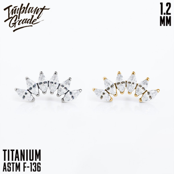 Накрутка-кластер 6 K Marquise mini 1.2 мм