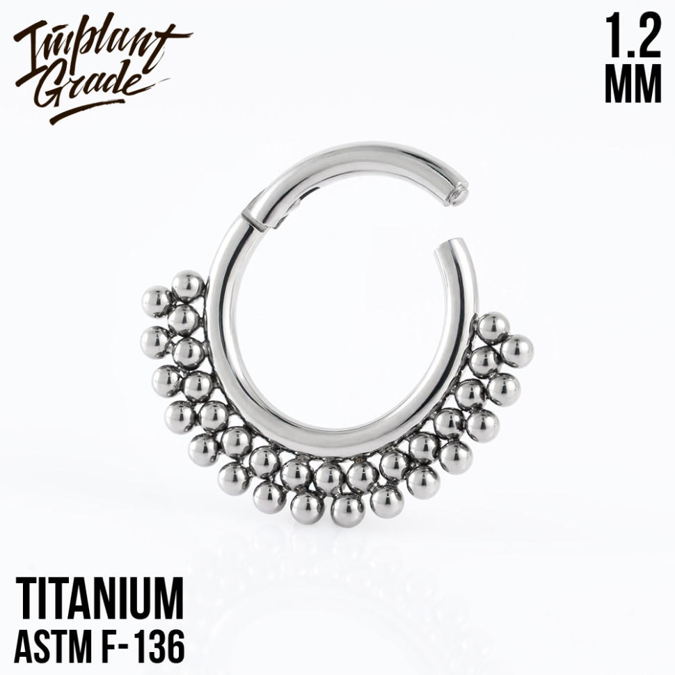 Кольцо-кликер Double Crown 1.2 мм (16 G)