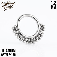 Кольцо-кликер Double Crown 1.2 мм (16 G)