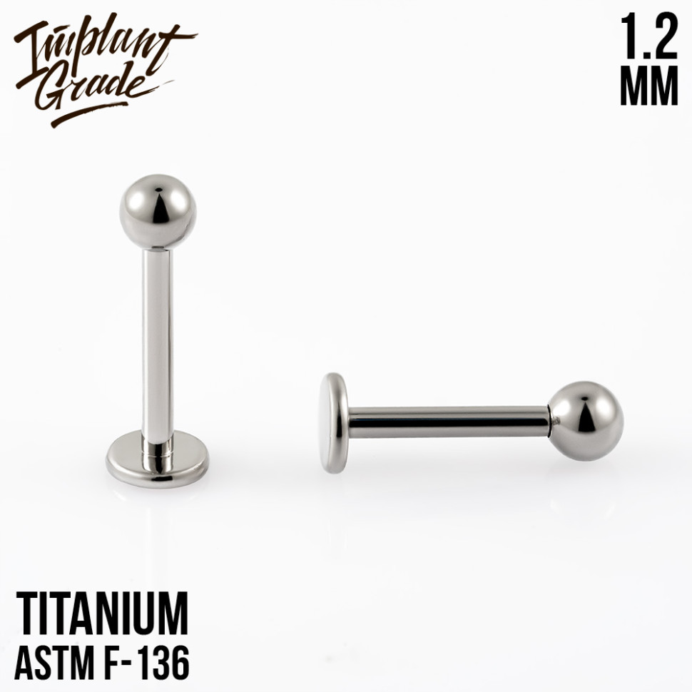 Лабрет для пирсинга 1.2 мм (16 G)