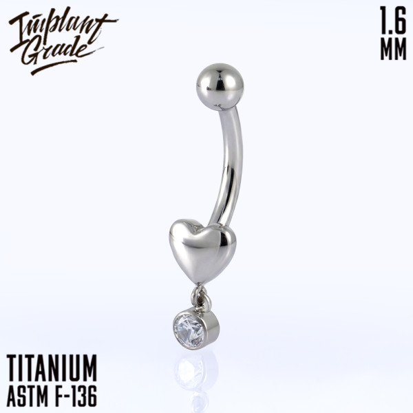 Банан Pendant Heart 1.6 мм (14G) 