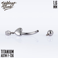 Банан Pendant Heart 1.6 мм (14G) 