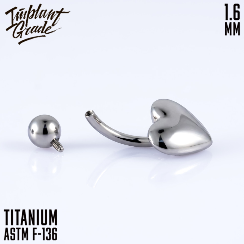 Банан Simple Heart 1.6 мм (14G)