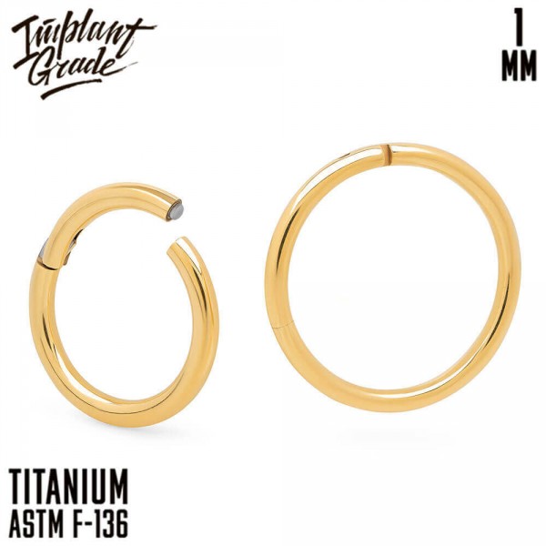 Кольцо-кликер Gold 1 мм (18 G)