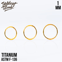 Кольцо-кликер Gold 1 мм (18 G)