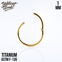 Кольцо-кликер Gold 1 мм (18 G)