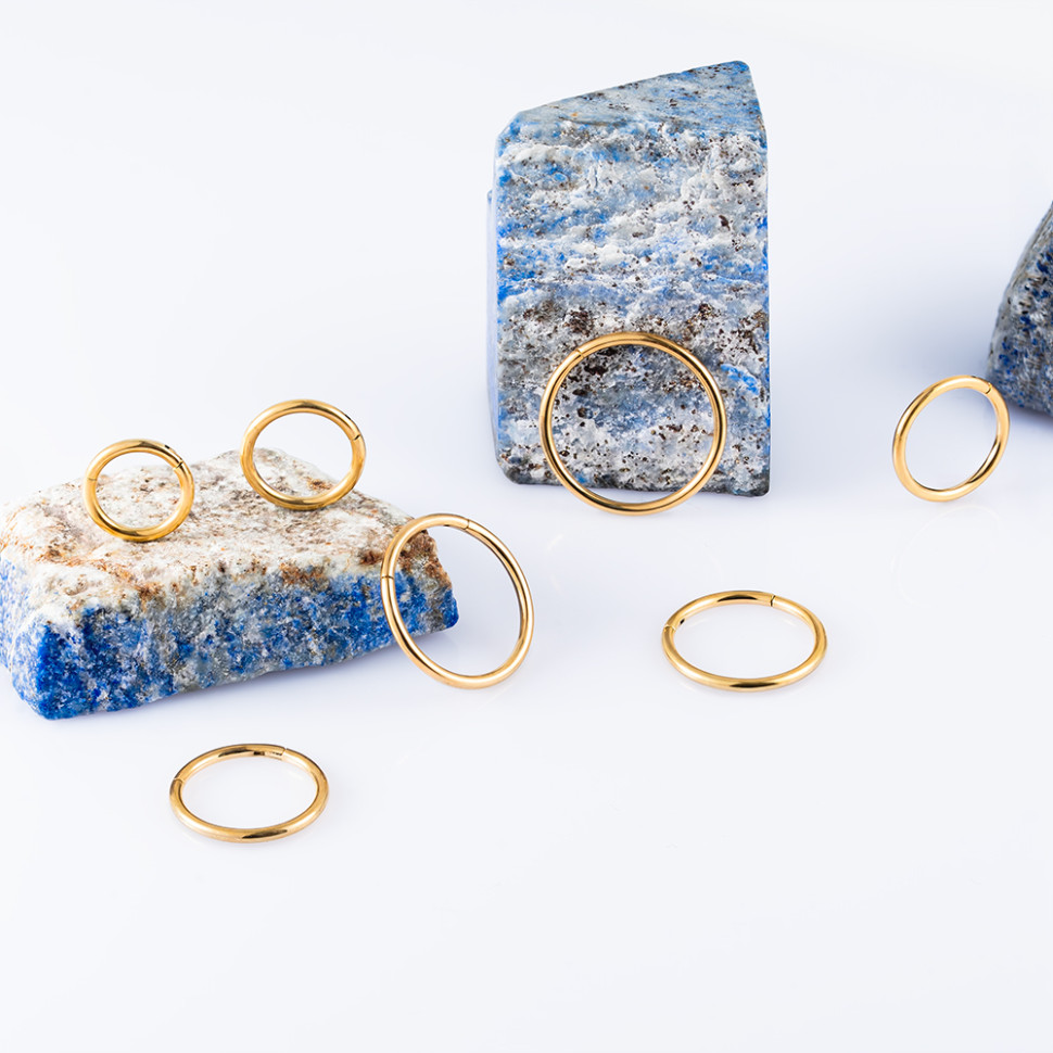 Кольцо-кликер Gold 1 мм (18 G)