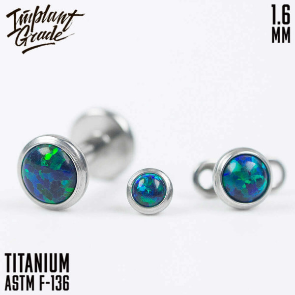 Накрутка с опалом 19 1.6 мм