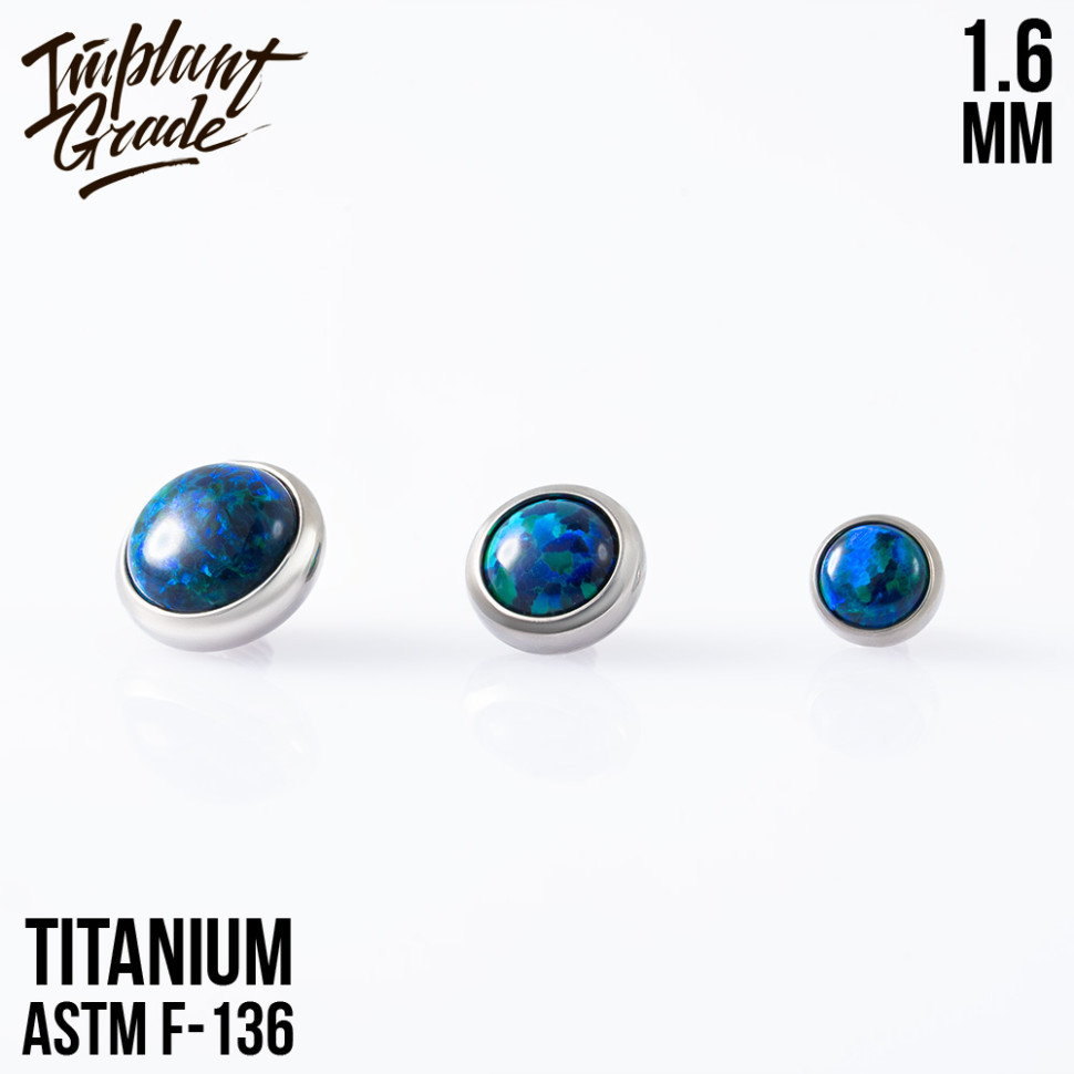 Накрутка с опалом 19 1.6 мм