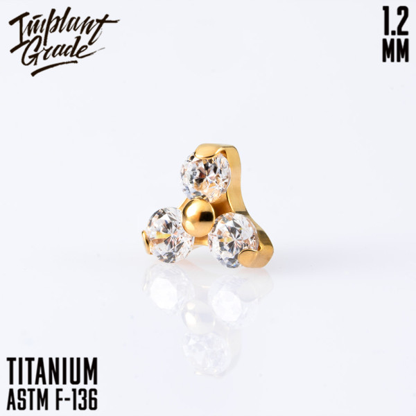 Накрутка Gold Trio Crystal 1.2 мм