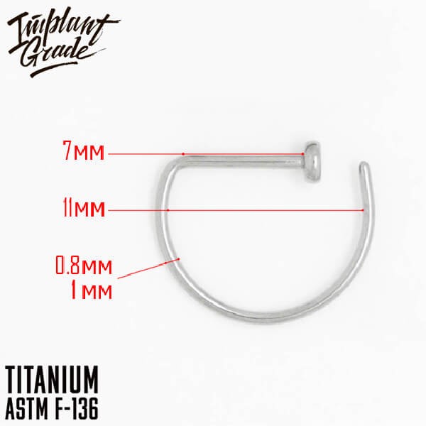 Кольцо для пирсинга носа D