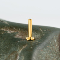 Ножка лабрета для пирсинга Gold 1.6 мм (14 G)