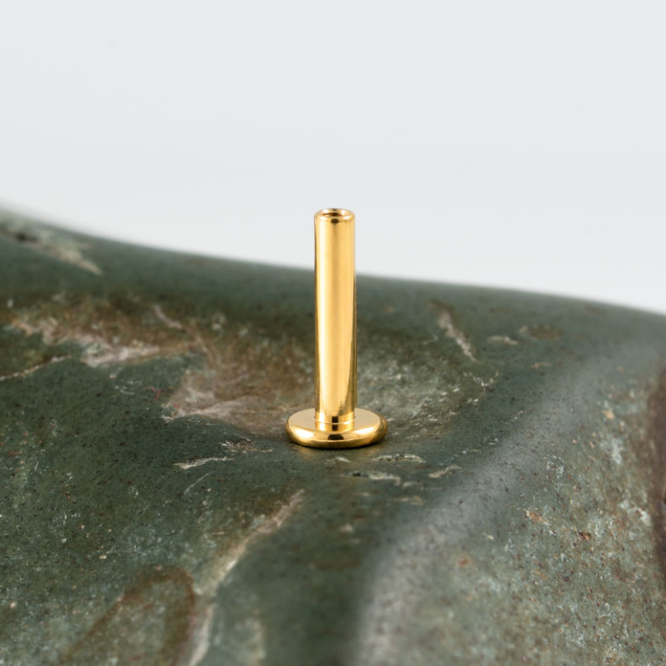 Ножка лабрета для пирсинга Gold 1.6 мм (14 G)