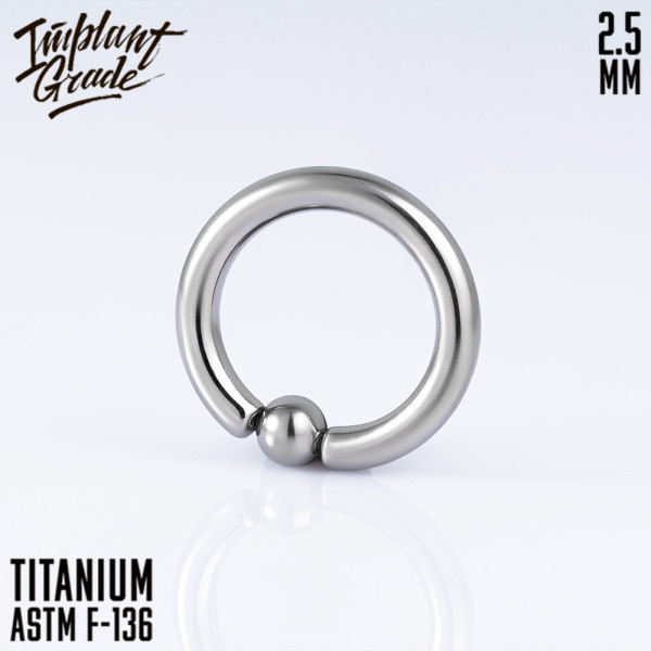 Кольцо с шариком 2.5 мм (10G)
