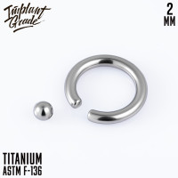 Кольцо с шариком 2 мм (12G)