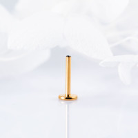 Ножка лабрета для пирсинга Gold 1 мм (18 G), основа 4 мм 