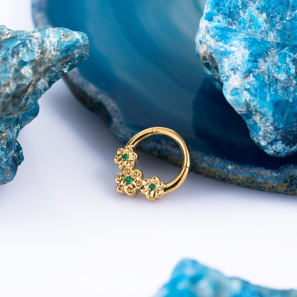 Кольцо-кликер Flower 1.2 мм (16 G) 